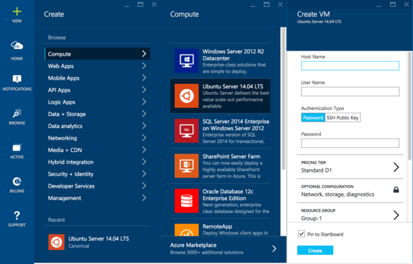 Azure new VM
